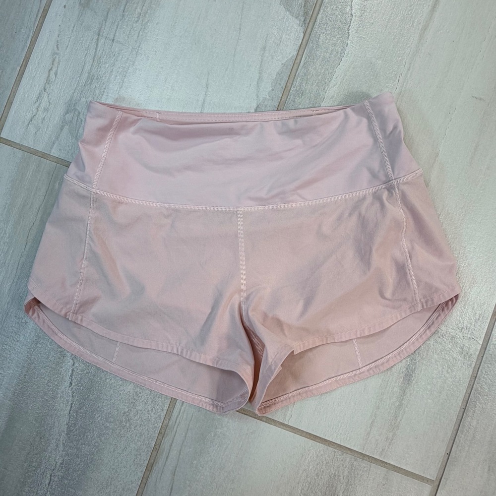 Lululemon Speed Up High-Rise Lined Short 2.5 Pink LW7BEXS Womens Size 6